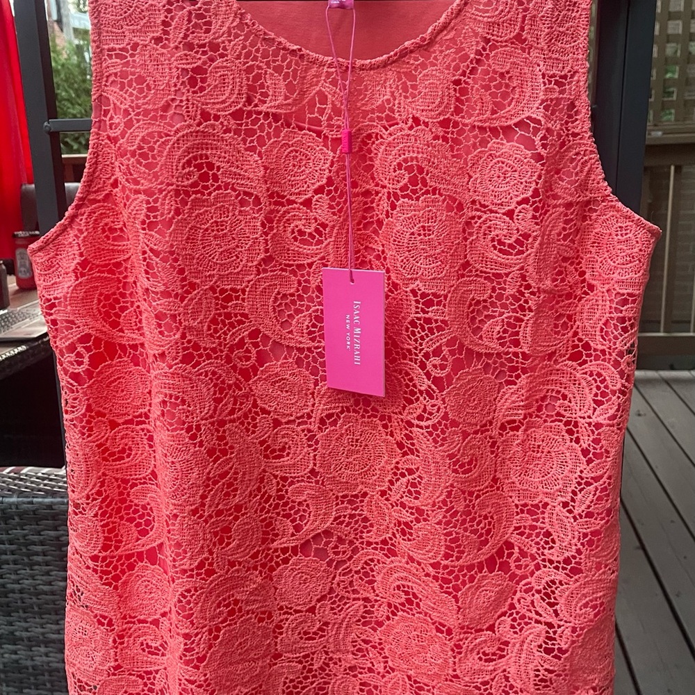 Isaac Mizrahi Coral Lace Top